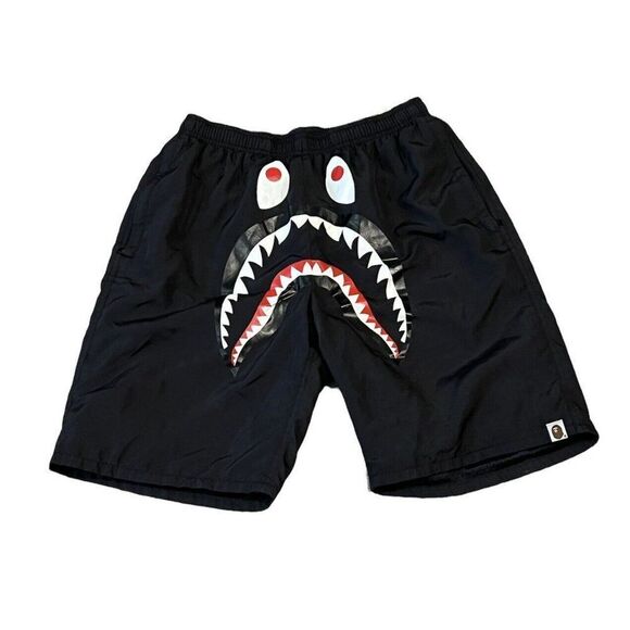 Bape A Bathing Ape PONR Black Basketball Shorts Men’s Size Large - Picture 1 of 6